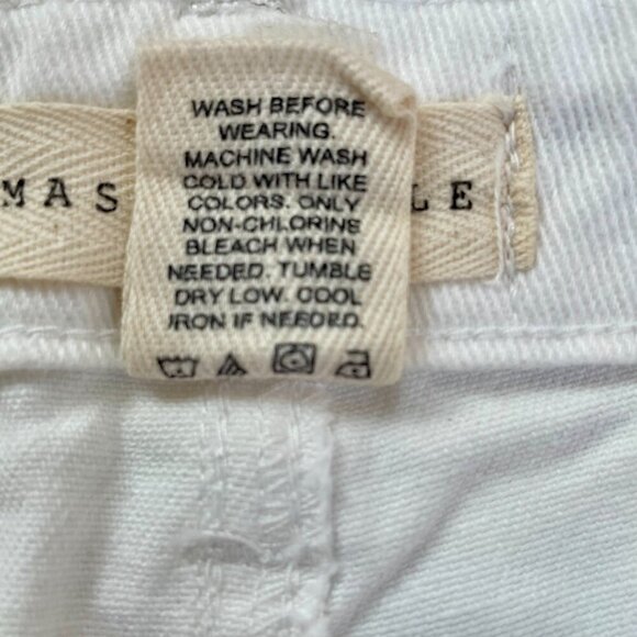 NWT MASON & BELLE White Denim Studded Cut Off Hi-Rise Shorts Size 6 / 28 Casual - Picture 11 of 12